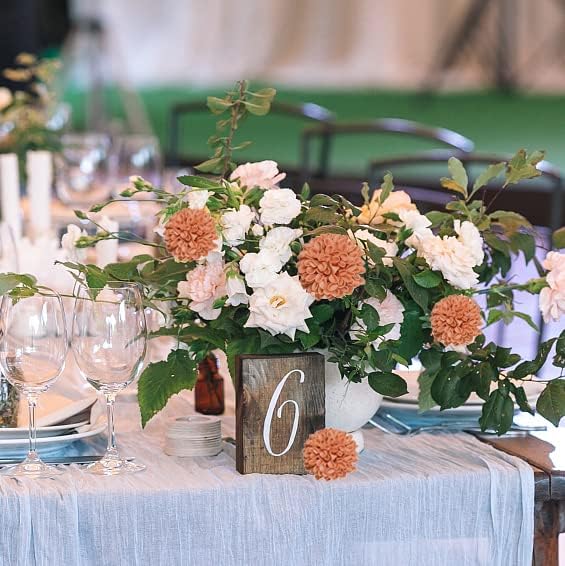 Artificial Flowers, 100pcs Artificial Rose for DIY Wedding Bouquets Centerpieces Arrangements, Terracotta Dahlia Flowers with Stem for Bridal Shower Party Home Decorations