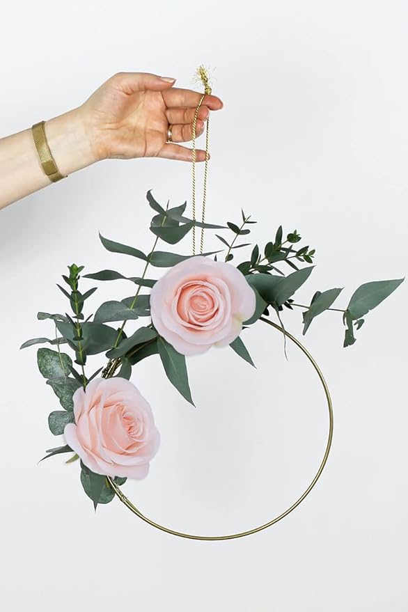 Artificial Rose Flower Artificial Flowers Flower with Long Stem Silk Roses Bouquet for Wedding Bridal Shower Party Home Decoration (Blush, 30 Pcs)