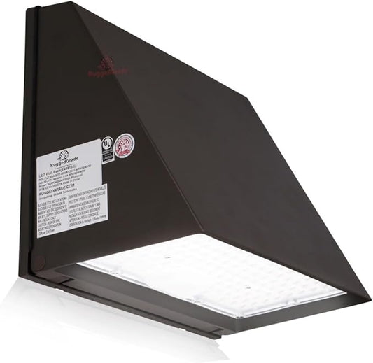 RuggedGrade 80W - Tucana III TunableTech Series - 11,200 Lumens - LED Wall Pack Light with Photocell - Color Selectable 3000K/4000K/5000K - Outdoor LED Light - DLC 5.1 Premium