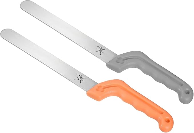 PATIKIL Floral Foam Knife, 1 Set/2Pcs Florist Professional Cutting Knife for Flower Foam Block Cake, Grey/Yellow