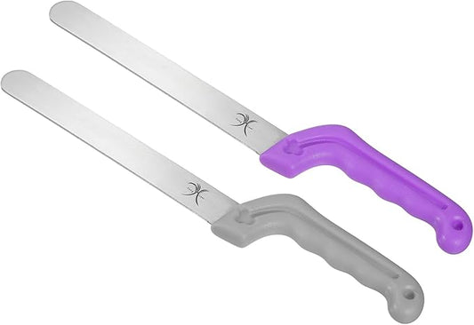 PATIKIL Floral Foam Knife, 1 Set/2Pcs Florist Professional Cutting Knife for Flower Foam Block Cake, Grey/Purple