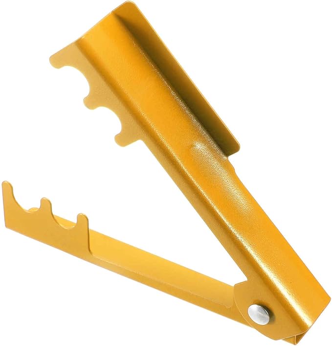 HARFINGTON 2pcs Rose Thorn Stripper Tool 5.5" Metal Flower Thorn Leaf Remover Flower Stem and Leaf Stripping for Gardening Home Florist Arrangement, Yellow