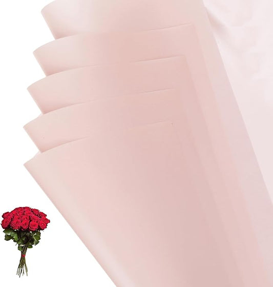 PATIKIL 22.8 x 22.8 Inch Flower Wrapping Paper, 20 Pcs Iridescent Double Sided Florist Bouquet Packaging Waterproof Florist Supplies DIY Crafts Gift Packaging Gift Box Wedding, Dark Pink