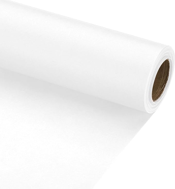 PATIKIL Wrapping Paper, 17" x 300"(25') 70 GSM Craft Paper Roll Kraft Packing Paper for Poster Bulletin Board, Gift Wrapping, White