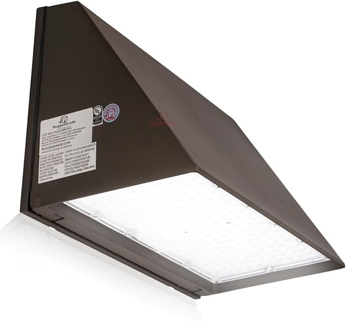 RuggedGrade 120W - Tucana III TunableTech Series - 17,200 Lumens - LED Wall Pack Light with Photocell - Color Selectable 3000K/4000K/5000K - Outdoor LED Light - DLC 5.1 Premium