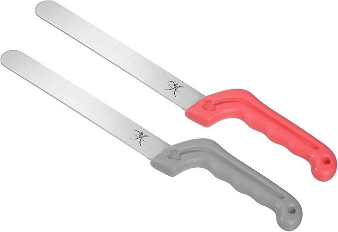 PATIKIL Floral Foam Knife, 1 Set/2Pcs Florist Professional Cutting Knife for Flower Foam Block Cake, Grey/Red