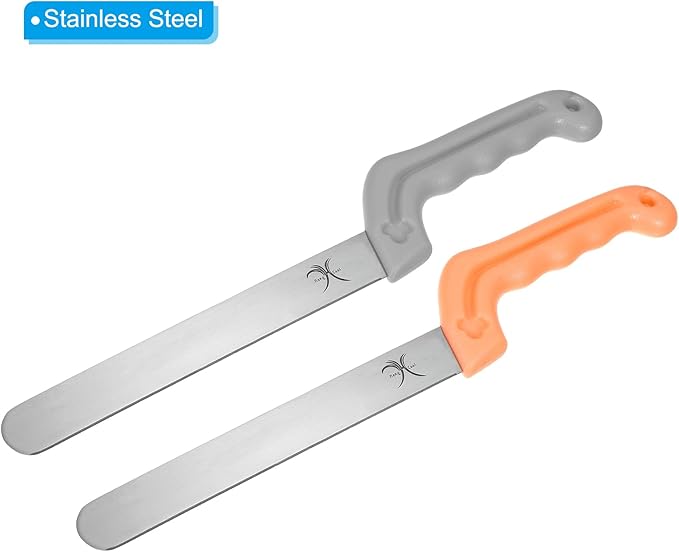 PATIKIL Floral Foam Knife, 1 Set/2Pcs Florist Professional Cutting Knife for Flower Foam Block Cake, Grey/Yellow