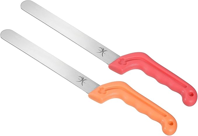 PATIKIL Floral Foam Knife, 1 Set/2Pcs Florist Professional Cutting Knife for Flower Foam Block Cake, Yellow/Red