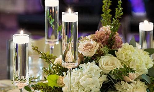 D'light Online Large White Floating Candles 3 Inch Bulk Pack Wax Discs for Events, Weddings, Spa, Home Decor, Special Occasions, Cylinder Vases, Centerpieces, Pool and Holidays - Set of 72 (White)