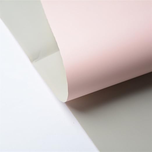 BBJ WRAPS Double Color Flower Wrapping Paper Waterproof Florist Bouquet Packaging Wraps 20 Sheets 23.6x23.6 Inch (Pink)