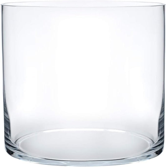 Royal Imports Flower Glass Vase Decorative Centerpiece for Home or Wedding - Cylinder Shape, 5"x5", Clear