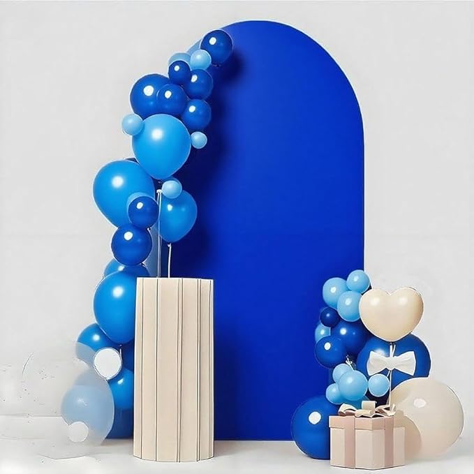6FT Royal Blue Wedding Arch Cover, Royal Blue 6 FT Arch Backdrop Cover, Royal Blue Chiara Backdrop Cover for Wedding Birthday Party Celebration Decoration