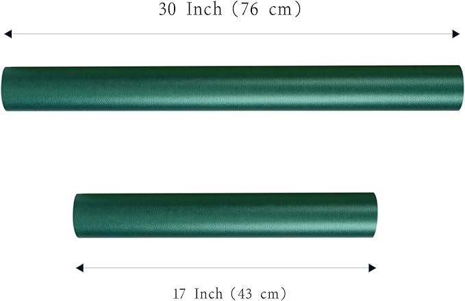 LaRibbons Green Wrapping Paper, Mini Roll-17 Inch x 33 Feet, Solid Color Pearly-Lustre Christmas Gift Wrap Paper Rolls, Perfect for Holiday, Wedding, Valentine's Day, Birthday