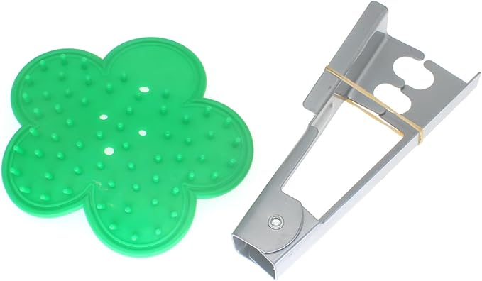 1 Set Rose Stem Leaf Thorn Stripper Stripping Tool Thorn Remove(Green+Silver)