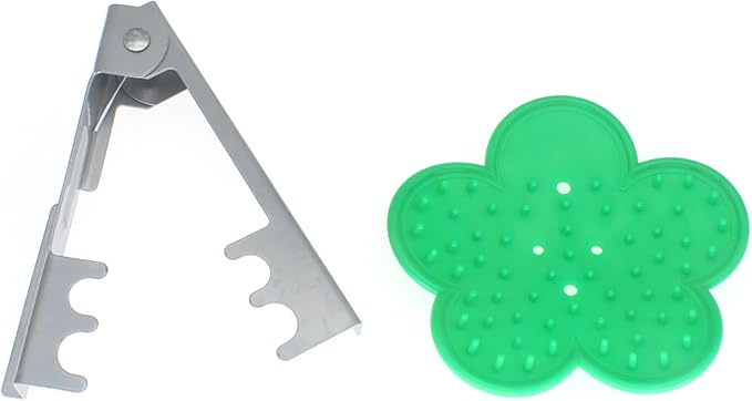 1 Set Rose Stem Leaf Thorn Stripper Stripping Tool Thorn Remove(Green+Silver)