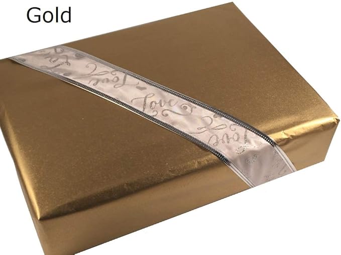 Ocean Tides 500 Sheets (14 x 20 Inches) Christmas Wrapping Paper – Gift Wrapping Tissue Paper Bulk for Crafts, Birthdays, & Holidays – Colored Tissue Papers for Gift Bags & Decorations, Gold
