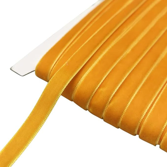 Chenkou Craft Orange 25 Yards 3/8" Velvet Ribbon Lots Bulk (Orange, 3/8"(10mm))
