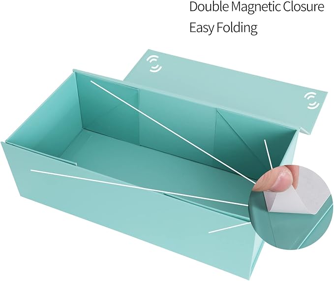 Light Blue Gift Box with Magnetic Closure Lid 10" X 6" X 3" Gift Boxe for Presents,Luxury for Gift Packaging, Bridesmaid Gifts Boxes,Birthday Gift Box