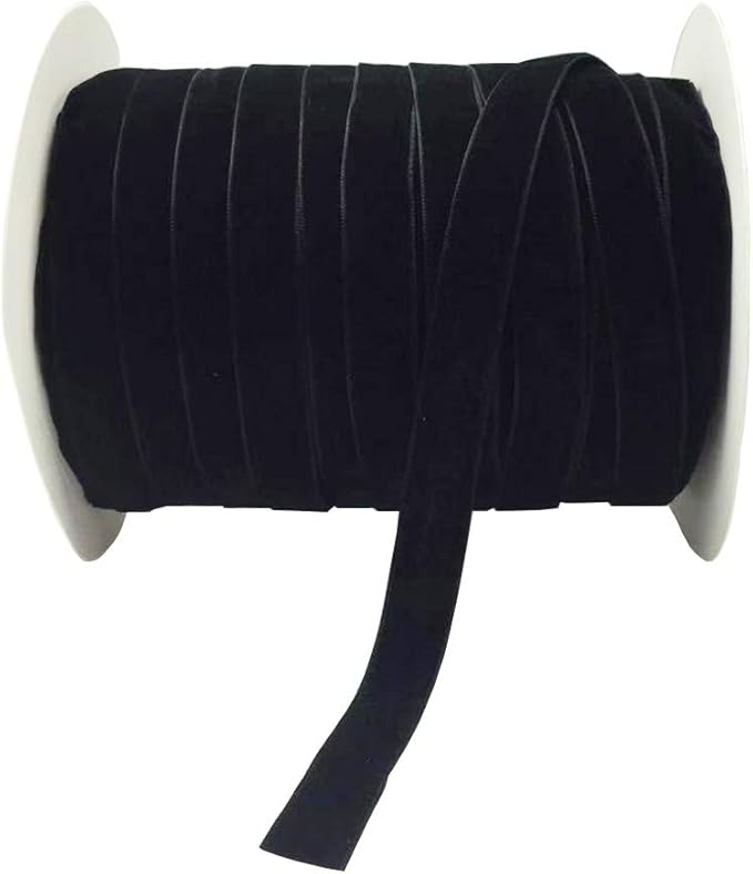 10 Yards Velvet Ribbon Spool (Black, 5/8")