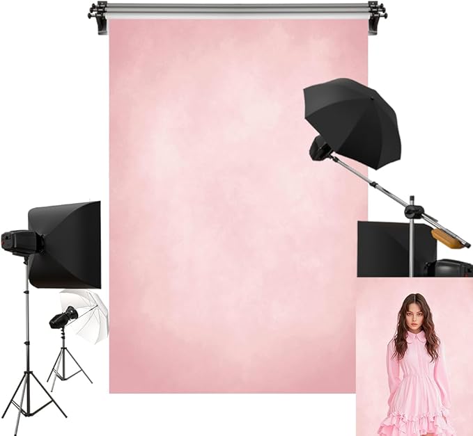 Kate 10x10ft/3x3m Pink Backdrops Abstract Sweet Girls Pink Seamless Portrait Background Photo Studio Props