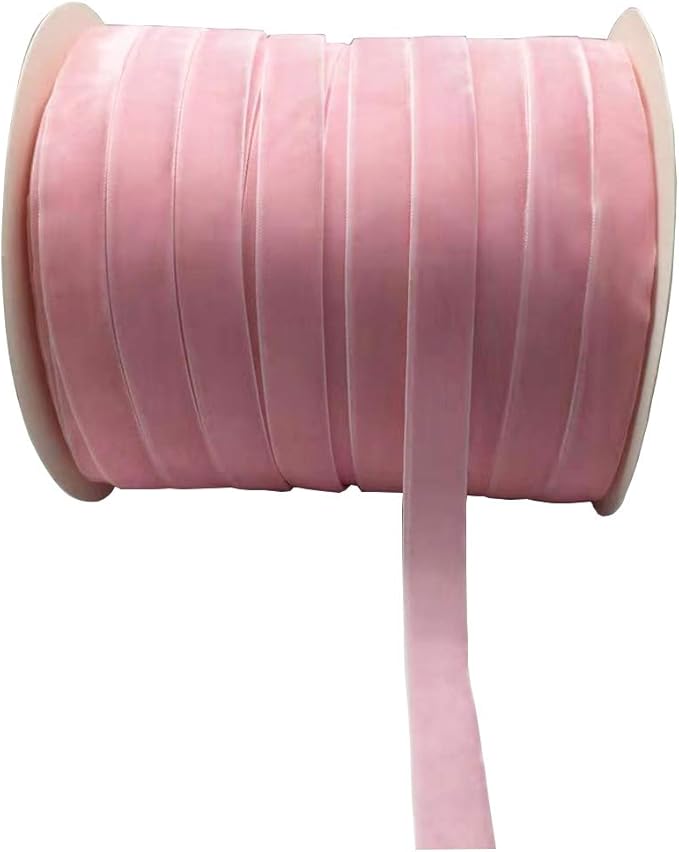 10 Yards Velvet Ribbon Spool (Pink, 5/8")