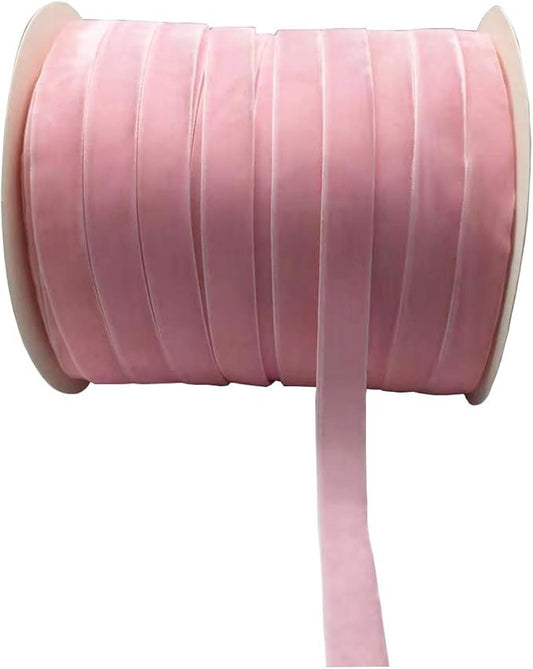 10 Yards Velvet Ribbon Spool (Pink, 5/8")