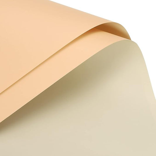 MECCANIXITY 20 Pcs Double Sided Color Flower Wrapping Paper Melon+Cool Brown 22.8"x22.8" Waterproof for Florist Bouquet Supplies, DIY Crafts, Gift Box Packaging