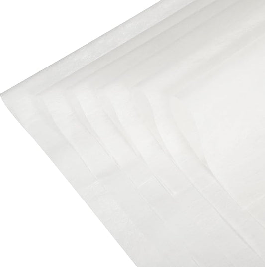 YELARXI Flower Wrapping Paper, Cotton Wrapping Flower Paper, Non-Woven Waterproof Floral Bouquet Wraps - Fitting for (Florist Supplies/Gift) 22 x 22 Inch & 40 Pack & White