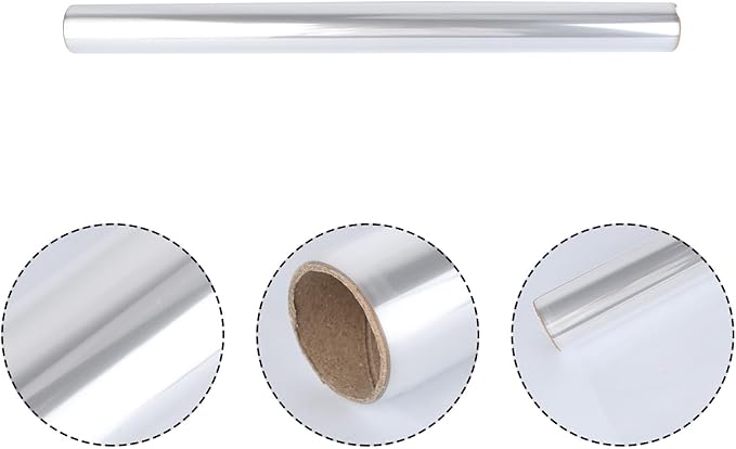 VALICLUD Clear Cellophane Wrap Roll Thick Transparent Flower Wrapping for Bouquets Baskets Packaging Arts and Crafts Supplies