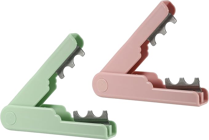 PATIKIL Rose Thorn Stripper Tool, 2Pack Metal Thorn Removers Tools Rose Stem Leaf Thorn Strippers for Rose Flower Floral Arrangement, Multicolored