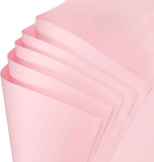 uxcell 60 Sheets Flower Wrapping Paper, 21.5" x 21.5" Waterproof Floral Bouquet Wrapping Papers Florist Supplies for Wedding Party Gift Packaging DIY Crafts, Bright Pink
