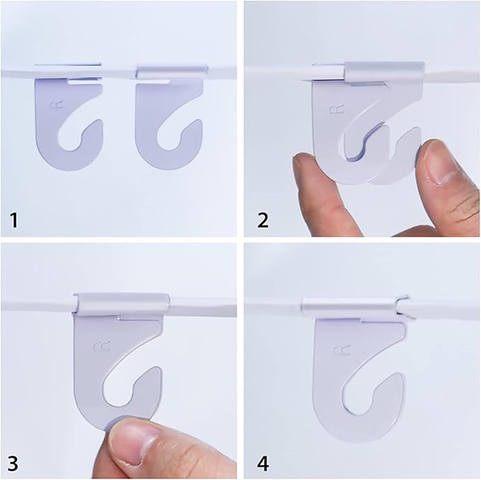 60 Drop Ceiling Hooks for Classrooms & Offices, White Heavy Duty Ceiling Hooks for Hanging Plants & Decorations, Metal T-Bar Hooks for Suspended Drop Ceiling Tiles
