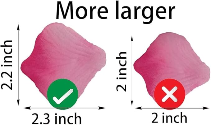 1000 PCS Separated Artificial Gradient Pink Rose Petals for Romantic Night for her set,Faux Gradient Pink Flower Petals for Flower Girl Weddings Valentine Day Party Romantic Decoration(Ready-to-use)