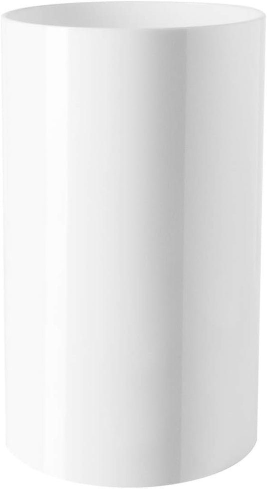 Royal Imports Flower Acrylic Vases Cylinders - Decorative Centerpiece Display for Home or Wedding - Non Breakable Plastic, 5X8 - White