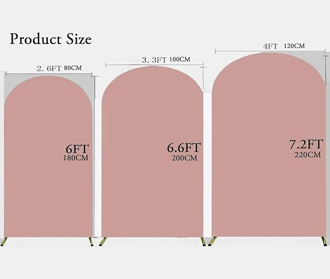 Dusty Rose Wedding Arch Cover 6FT, Dusty Rose Spandex Arch Backdrop Cover, Chiara Backdrop Cover for Festivals Birthday Party Banquet Ceremony Decor
