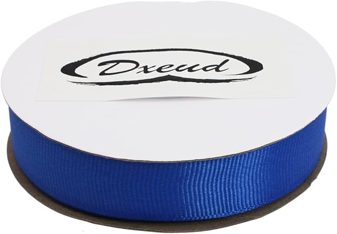 Solid Grosgrain Ribbon 25 Yard Each Roll 100% Polyester Woven Edge (1", Royal Blue)