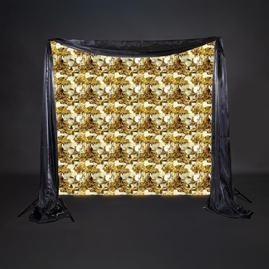 Anderson's Gold Metallic Floral Sheeting,15 Ft. Parade Float Decoration for Trailers, Parties, Weddings, Proms, Photo Backdrops & Events – Shiny Fringe Garland for Indoor/Outdoor Use