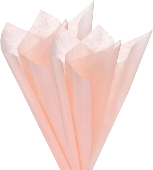 M METERXITY 76-Sheet Korean Cotton Wrapping Flower Paper, 11.8 Inch/ 30cm Waterproof Floral Wrapping Cotton Paper for Bouquets/Gift Packaging [Orange Pink]