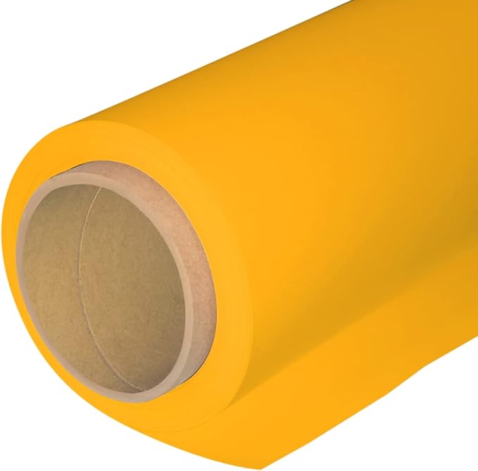Huamei Seamless Photography Background Paper, Photo Backdrop Paper (8.9x36 Feet, Yellow)
