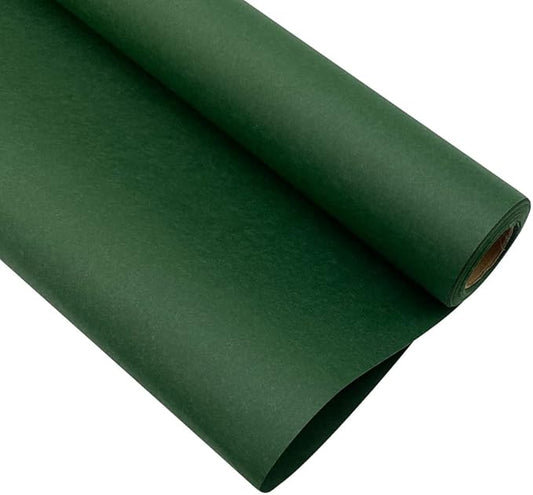 Dark Green Flower Wrapping Kraft Paper Christma Gift Wrapping Paper Rolls, Waterproof Floral Bouquet Wraps for Wedding, Holiday 23.23 x 288 inches