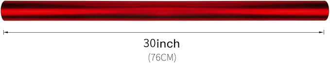 RUSPEPA Red Valentine's Wrapping Paper Roll - 81.5 Sq Ft Matte Metallic Red Foil Gift Wrap Jumbo Rolls for Wedding, Birthday, Shower, Congrats, Holiday, Christmas - 30 inches x 32.8 feet