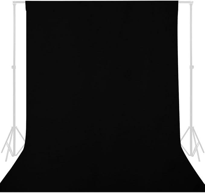 GFCC Black Backdrop - 10FTX20FT Black Photo Backdrop for Photoshoot Background for Photography Screen Video Recording Picture Background
