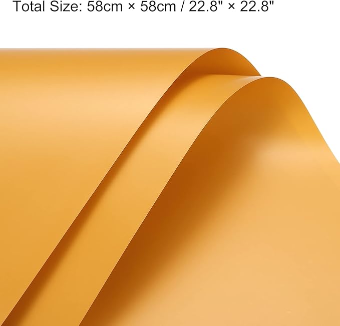 MECCANIXITY 10 Pcs Flower Wrapping Paper 22.8x22.8 Inch Waterproof Florists Wrapping Paper for Florist Bouquet Supplies, DIY Crafts, Gift/Gift Box Packaging Yellow