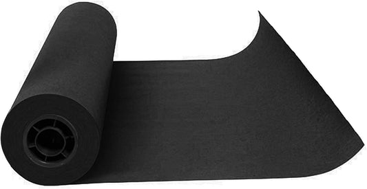 Kraft Paper Roll 48" x 98ft, Black Craft Paper 80GMS for Gift Package/Bouquet Flower Wrapping/Kids Arts Drawing/Bulletin Board/DIY/Box Moving Filler/Shipping Supplies/Table Cover, Unwaxed & Uncoated
