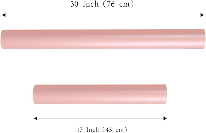 LaRibbons Pink Wrapping Paper, Mini Roll-17 Inch x 40 Feet, Solid Color Pearly-Lustre Gift Wrapping Paper Rolls for Wedding, Christmas, Valentine's Day, Birthday, Bridal Shower