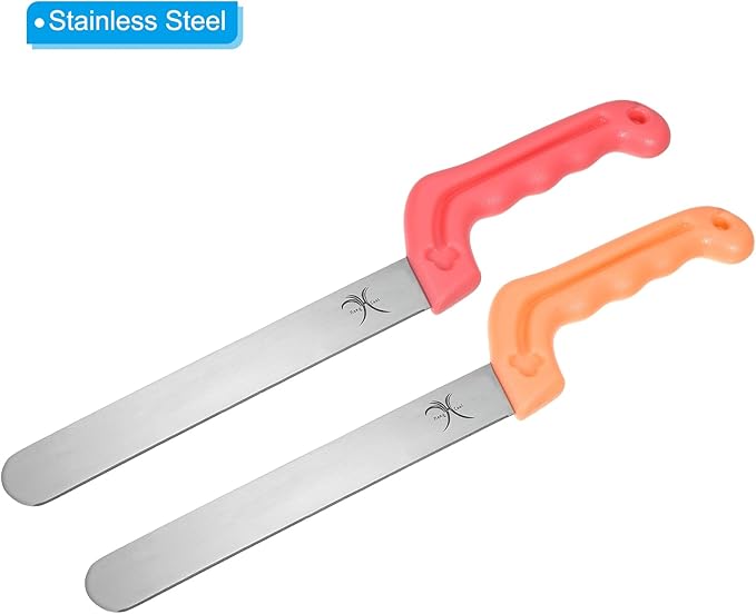 PATIKIL Floral Foam Knife, 1 Set/2Pcs Florist Professional Cutting Knife for Flower Foam Block Cake, Yellow/Red