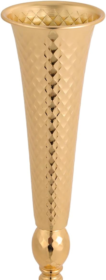 10 PCS Trumpet Vase Flower Arrangements Stand, 23.6 Inch Tall Wedding Gold Flower Stand, Decorative Centerpiece Table Decoration for Party Wedding Reception Event