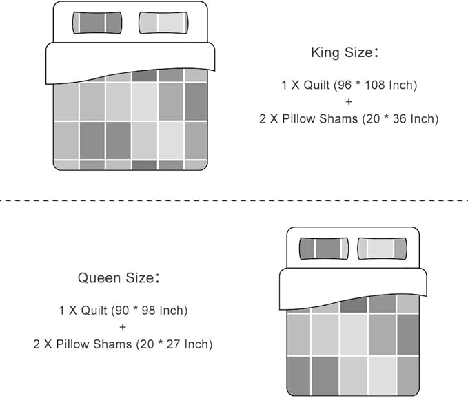 Travan 3-Piece Cotton Quilt Set Quilted Bedding Set for All Season, Cyan Blue Flower, King Size