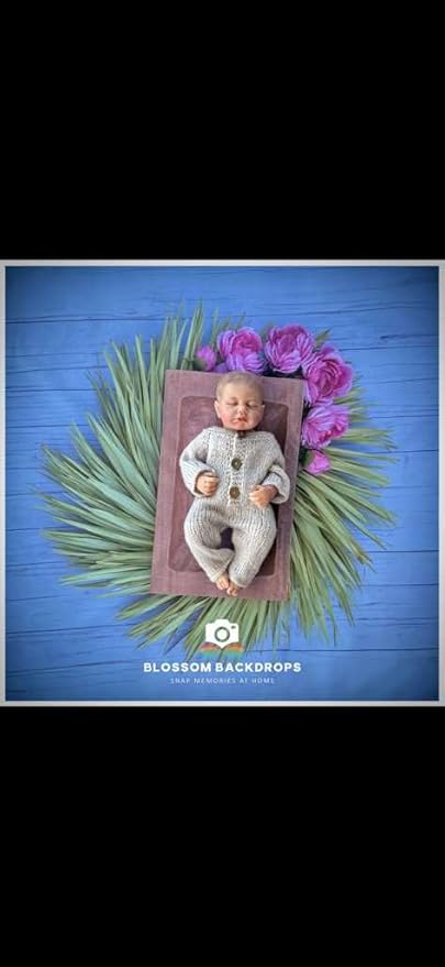 Blossom Flowers Decoration Wallpaper Newborn Baby Photography Background Backdrop Newborn Kids Baby Portrait Backdrop Photoshoot Photo Studio (Orange Flower)