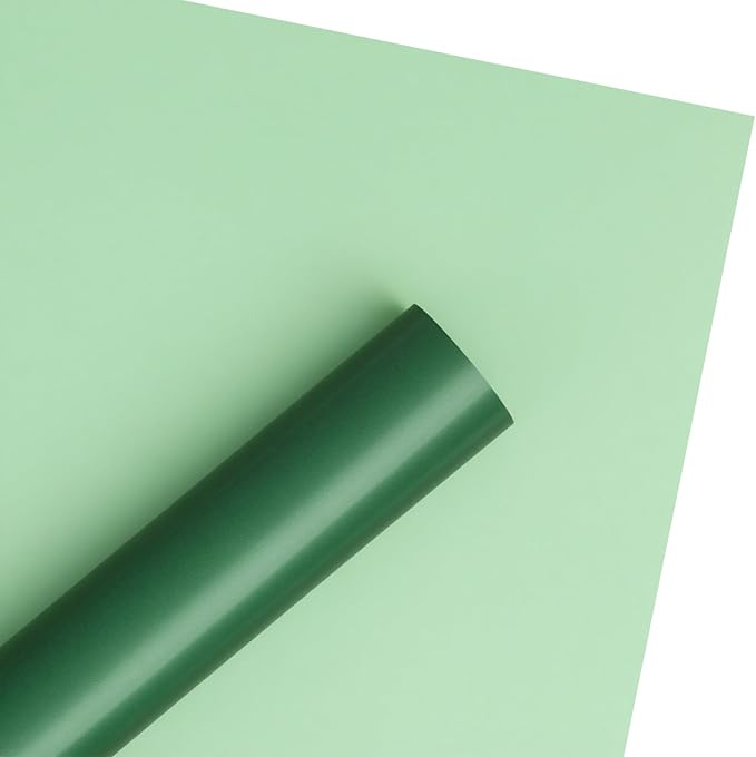 WRAPAHOLIC 20 Sheets Flower Wrapping Paper - 22.4 x 22.4 inch Grey Green Color Water-Resistant Floral Bouquet Wrapping Paper, Florist Supplies Packaging for Christmas Wedding Birthday Gift DIY